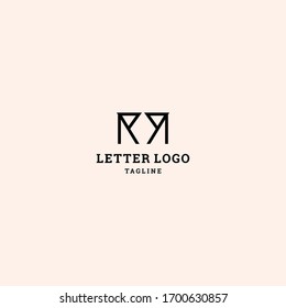 Letter RR logo template design in Vector illustration