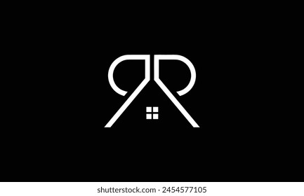 Letter RR Property Real Estate House Initial Logo Design Icon Modern Vector Concept Illustration.