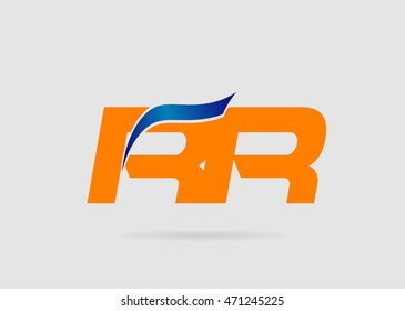 Letter RR, r and r logo vector
