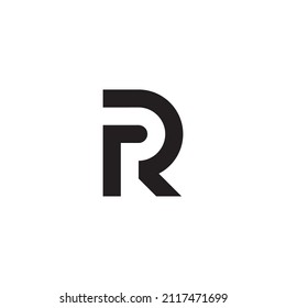 letter rR R simple symbol logo vector