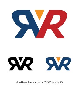 letter RR twin logo template