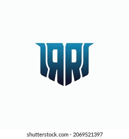 letter RR in a unique shape. Game logo design template, hobby, esport identity.. e-sport letter logo design concept template