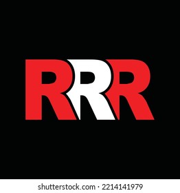 Letter RRR Red White Logo Vector