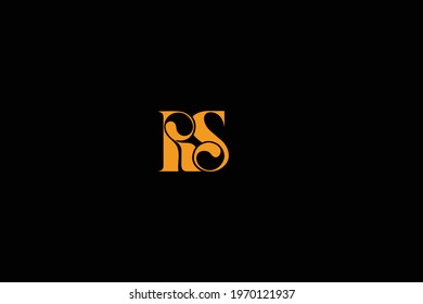 Letter RS logo design. creative minimal monochrome monogram symbol. Universal elegant vector emblem. Premium business logotype, Graphic alphabet symbol corporate identity