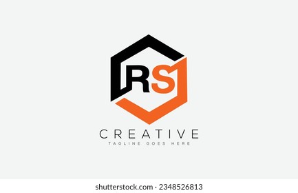 Letter RS logo design template vector illustration.