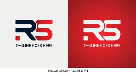 Letter RS Modern Red Gradient Logo Design Vector Template