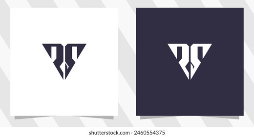 letter rs sr logo design vector