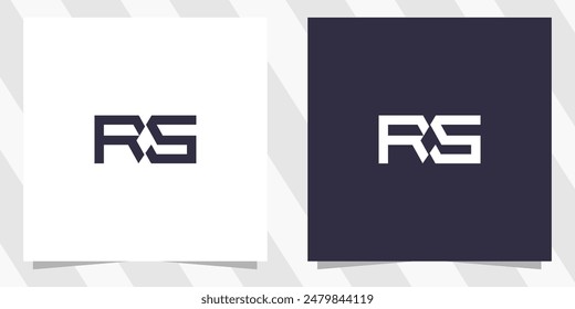 letter rs sr logo design