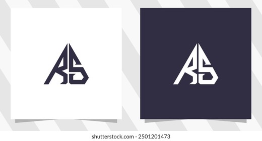 letter rs sr logo design vector