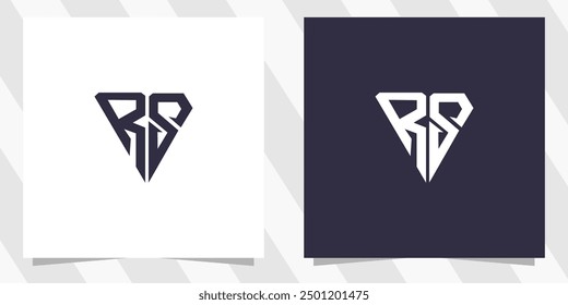 letter rs sr logo design vector