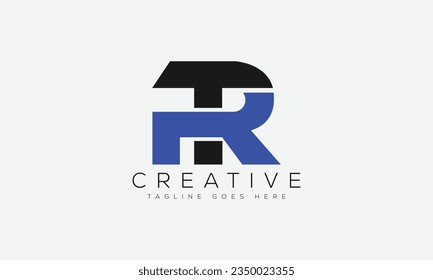 Ilustración vectorial de la plantilla de diseño del logotipo RT de la letra.