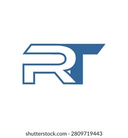 letter rt logo design vector template for technology business	