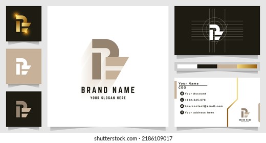 Letter Rt or Rz monogram logo with business card design