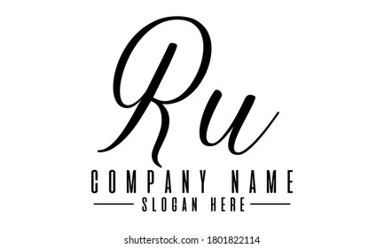 diseño del logotipo de letter Ru, diseño inicial de la plantilla del logotipo de Ru