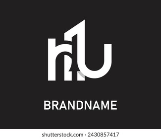 
Plantilla de diseño de logotipo de Letter Ru
