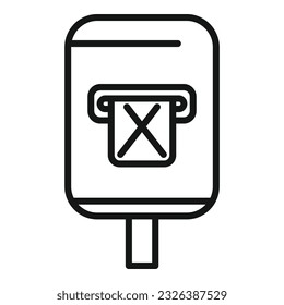 Letter rush job icon outline vector. Business work. Computer work