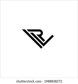signo vectorial de diseño de logotipo RV de letra