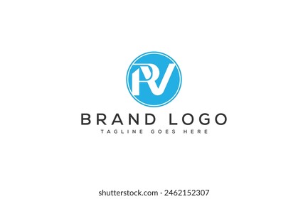 Letter RV Logo Design Vektorgrafik Vorlage Design für brand