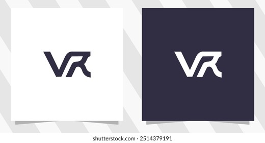 letra rv vr logotipo design vetor