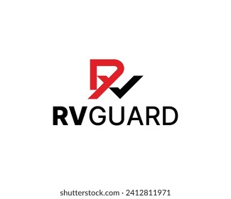 Letter RV VR Simple Monogram Logo