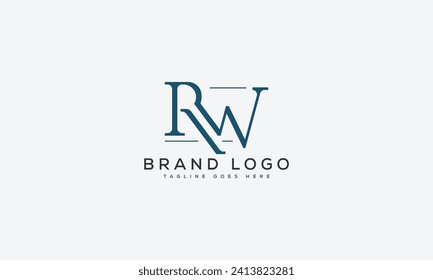 letter RW logo design vector template design for brand.