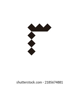Letter rw w r r w squares geometric symbol simple logo vector