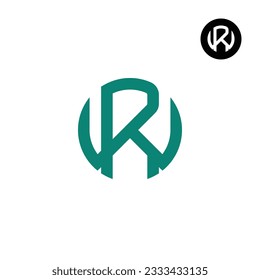 Letter RW WR Circle Bold logo design