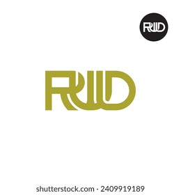 Diseño de logotipo de monograma para carta RWD