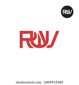 Letter RWV Monogram Logo Design