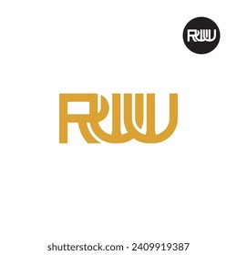 Diseño de logotipo de monograma de carta RWW