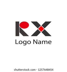 Letter RX logo design template elements,Elegant letter,brand name,logo illustration template.vector logo