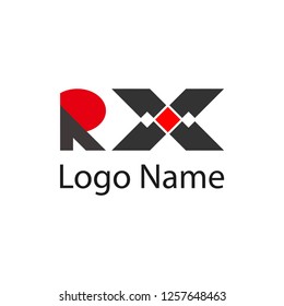 Letter RX logo design template elements,Elegant letter,brand name,logo illustration template.vector logo