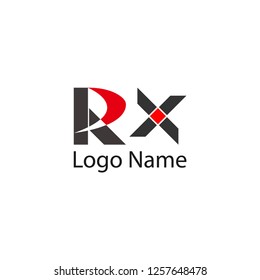Letter RX logo design template elements,Elegant letter,brand name,logo illustration template.vector logo