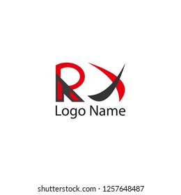 Letter RX logo design template elements,Elegant letter,brand name,logo illustration template.vector logo