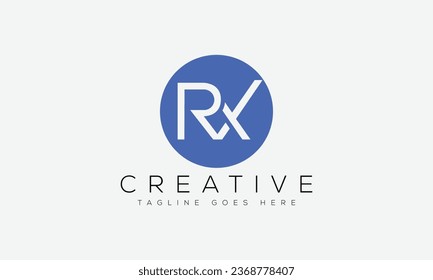 Letter RX logo design template vector illustration