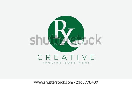 Letter RX logo design template vector illustration