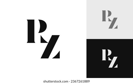 Letter RZ initial monogram logo design