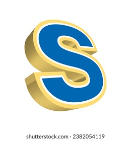 Letra S. vector de diseño 3D