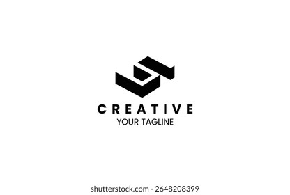 Letra S Plantilla de diseño de logotipo 3D para su negocio