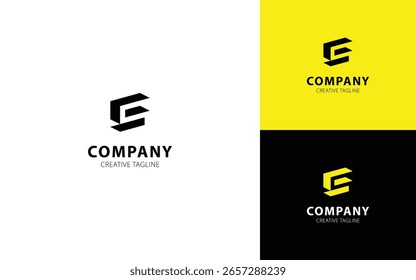 Diseño de logotipo 3D de letra S en vista isométrica superior derecha para su negocio