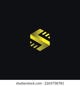 Letter S 3D logo Vector can editable and resize 