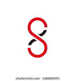 letra s 8 logotipo de movimiento simple vectorial