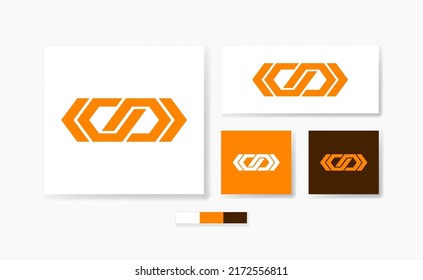 Letter S, Letter 8 logotype. infinity logo. premium vector