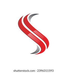 letter s abstract alphabet logo