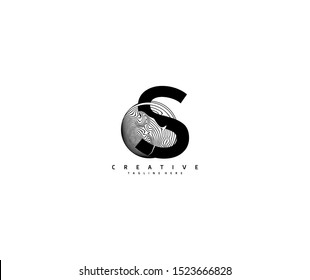 Letter S Abstract Circle Globe Lines Logotype