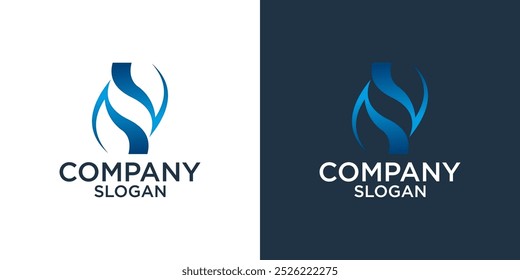 Vector de diseño de logotipo geométrico abstracto de letra S