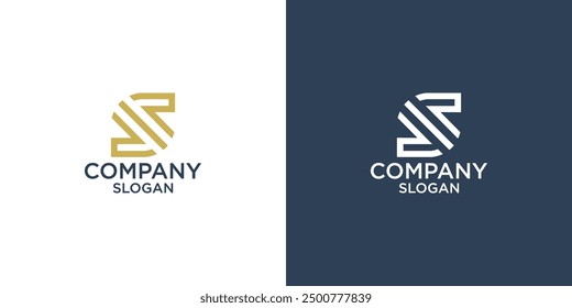 letter s abstract geometry logo vector design