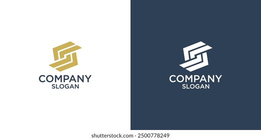 Letra S Geometría abstracta Logotipo Diseño de Vector