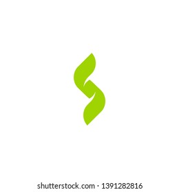 letter S abstract icon logo design concept