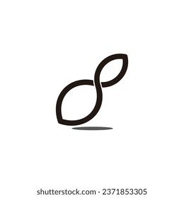 letter s abstract infinity line logo vector 